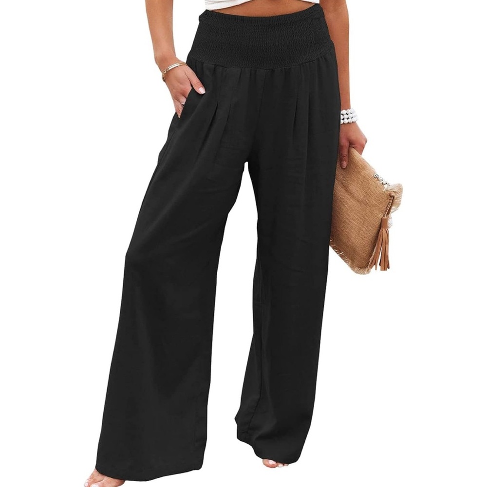 Black linen pants. Never worn. Size large.